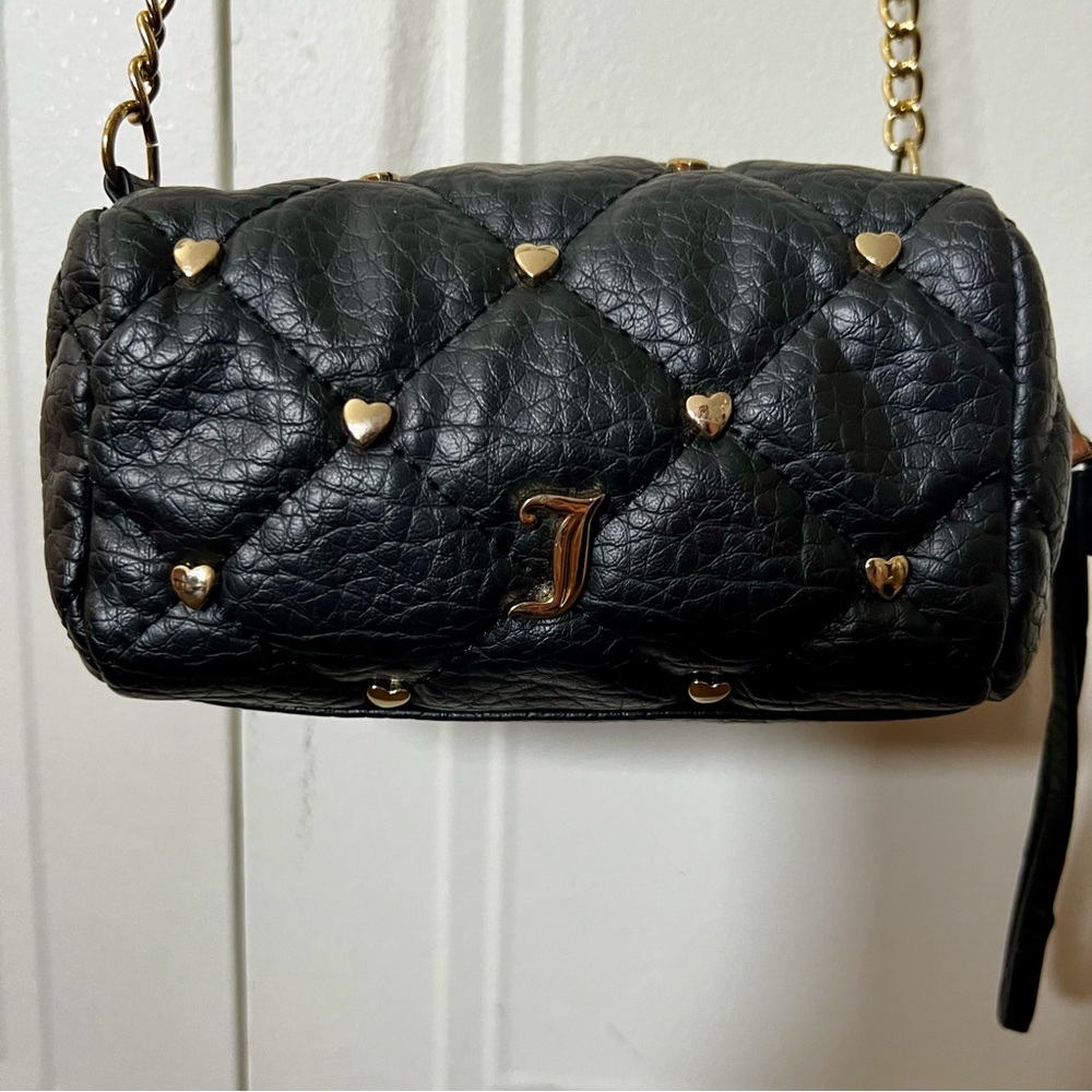 Vintage Y2K Juicy Couture Black Quilted Leather Bag